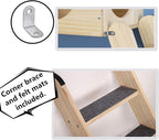 SHENGOCASE Solid Wood Wall Leaning Cat Ladder for Indoor Cats and Small Medium Dog, Stair Step for Window Bed, Wall Climbing Furniture (47.2")