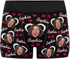 M YESCUSTOM Custom Faces Funny Short Briefs Gift for Husband Underwear