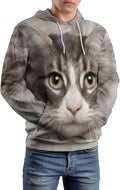 Artsadd Custom Face Unisex athletic Pockets Sweatshirt Loose Hoodie Custom Christmas Long Sleeve Sweatshirt Hooded Pullover