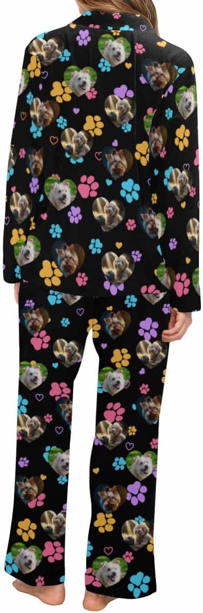 Artsadd Personalized Pajamas with Faces for Women Men Custom Christmas Pajamas Gifts for Family Couple, Funny Photo Pjs