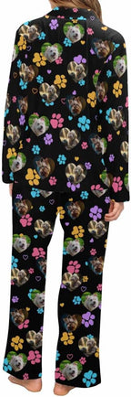 Artsadd Personalized Pajamas with Faces for Women Men Custom Christmas Pajamas Gifts for Family Couple, Funny Photo Pjs