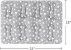 Moonsea Dog Crate Mat (24" X 18") 2 Pack, Soft Bed Mat with Cute Prints, Personalized Dog Crate Pad, Anti-Slip Bottom, Machine Washable Kennel Pad, Grey