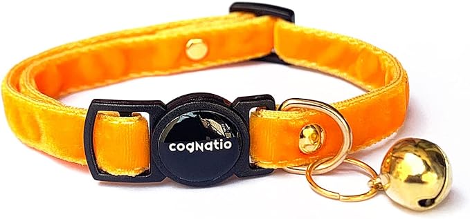 Safety Quick Release Cat Collars,Double Velvet with Bell Available in a Range Colors,Perfect for Your Kitty, Adjustable 20-30 cm