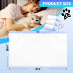 30 Pack Jumbo Cat Litter Bags - 3MIL Extra Thick Leakproof Litter Box Liners, 37"x18" Heavy Duty Drawstring Cat Litter Liners for Automatic Litter Box, Odor Control Disposable Kitty Litter Bags 3 Roll
