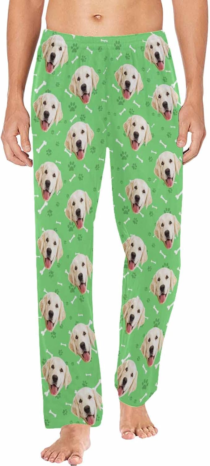 MyPupSocks Personalized Face Pajamas Pants Photo Pajama Bottoms for Men S-XXL