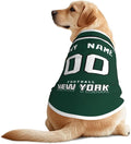 New York Custom Pet Jersey Dog Clothes Jersey Various Sizes Customized Any Name & Number for Small & Middle and Big Dogs