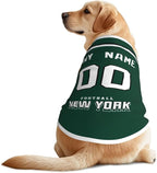 New York Custom Pet Jersey Dog Clothes Jersey Various Sizes Customized Any Name & Number for Small & Middle and Big Dogs