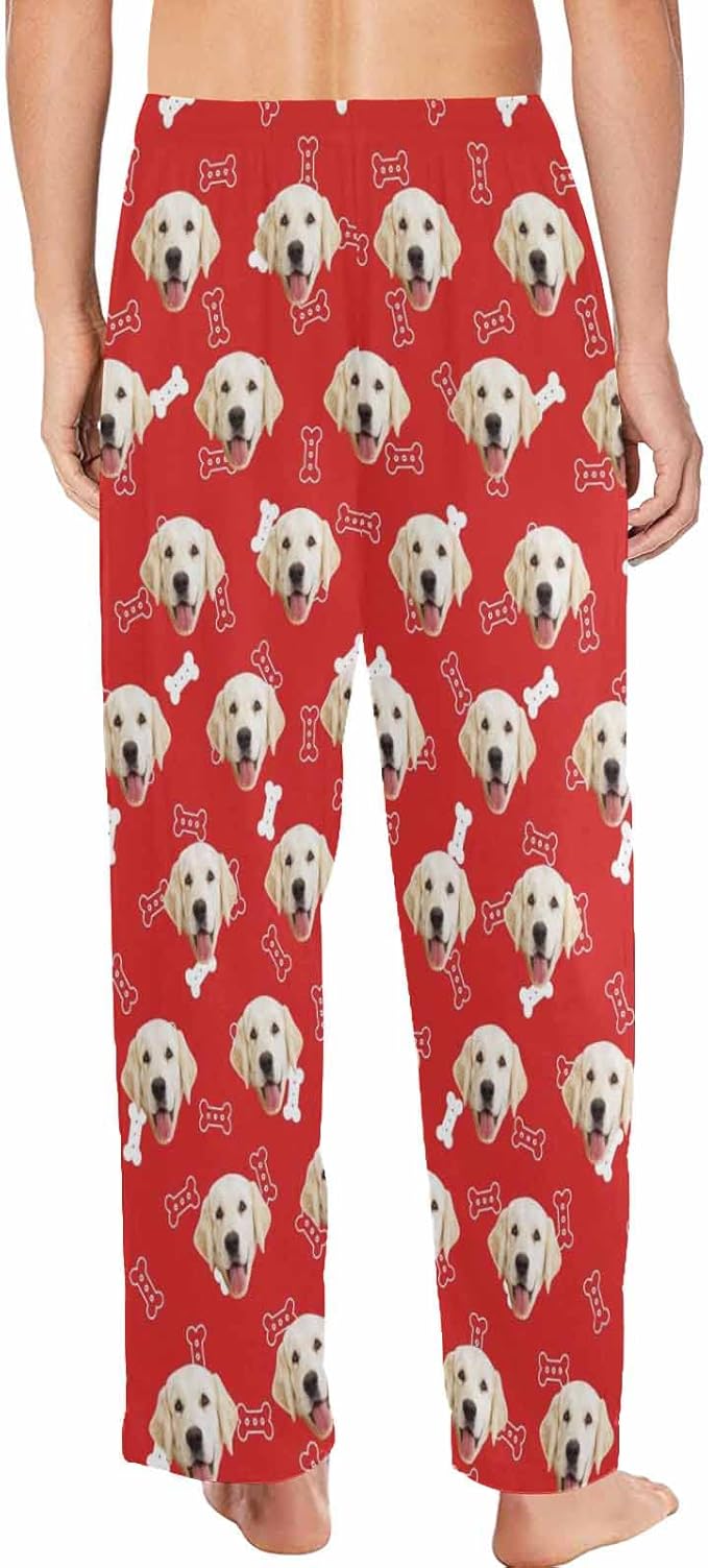 MyPupSocks Customized Face Pajamas Pants Photo Pajama Bottoms for Men S-XXL