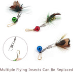 SONGWAY Mini Cat Wand Toy Replacement - 10 Pieces Insect Worm Cat Toys Attachments, Cat Feather Toy Refills
