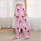 Artsadd Personalized Christmas Pajama Pants Socks for Men Custom Photo Pajama Bottoms for Men S-XXL