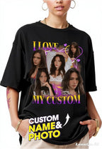 NAZENTI Custom Valentine Shirt Gifts for Boyfriend, Customized Bootleg Rap Tee
