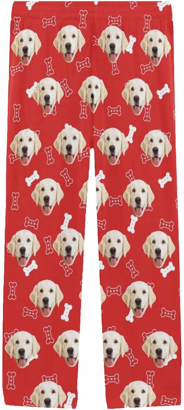 MyPupSocks Customized Face Pajamas Pants Photo Pajama Bottoms for Men S-XXL