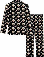 MyPupSocks Custom Face Pajamas for Women Set, Personalized Photo Long Sleepwear XS-XXL