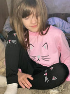 Little Girls Unicorn Outfits 2 Piece Kids Ruffle Sleeve Sweatshirt + Leggings Fall Leopard Clothing Sets 2-10 Years Old