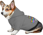 Personalized Dog Hooded Sweatshirt, Custom Pet Pullover Hoodie Design Your Own Text Image for Small Dogs Puppy Cat Kitten Clothes Dog Shirt Customizable, Customized Gifts, Gray, S,
