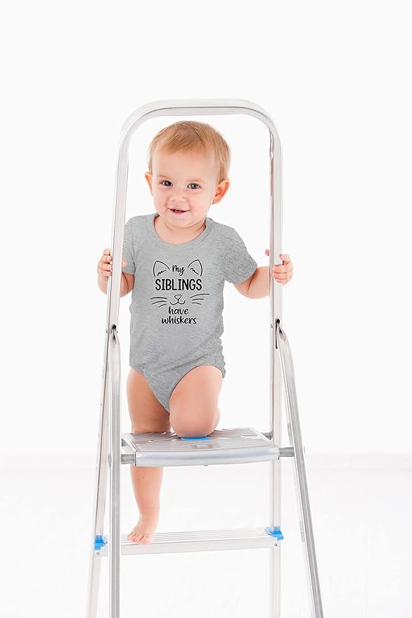 AW Fashions My Siblings Have Whiskers Baby Bodysuit Funny Cute Infant Outfit Romper Clothing Boys Girls