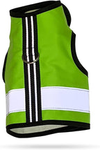 Kitty Holster Reflective Cat Harness – High-Visibility Cat Harness for Travel, Day and Night Walking - Soft Cotton Cat Accessories, Breathable, Secure & Washable, Made in USA - Loud Lime, XS