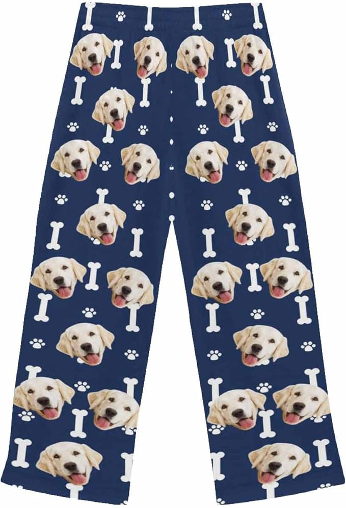 Custom Face Pajamas Pants Personalized Nightwear Bottoms for Women XS-XXL
