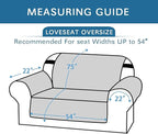 H.VERSAILTEX Reversible Loveseat Cover Furniture Protector Anti-Slip Water Resistant 2" Elastic Straps Couch Covers Pets Kids Fit Sitting Width Up to 54"(Oversized Loveseat: 75" x 98", Navy/Beige)