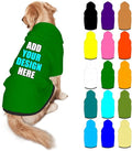Customized Dog Hoodie with Name Logo Personalized Text Soft & Warm for Puppy Sweatshirt Hooded for Small Medium Large Dogs Girl/Boy Cats/Kitten, Green, S
