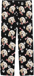 MyPupSocks Custom Pet Face Pajamas Pants Photo Pajama Bottoms for Men S-XXL
