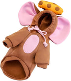 Dog Hoodies Cat Clothes Autumn Winter Sweatshirts Teddy Bulldog Bulldog Clothing Can Transform Into Frog Elk Mouse (Brown Mouse,L)