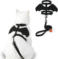 Cat Harness and Leash, Cat Halloween Costumes with Bat Wings Escape Proof Soft Adjustable Vest, Easy Control Breathable Halloween Costumes Harness for Small Dogs Cats Rabbits (S)