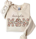 CHILLEVER Personalized Embroidered Dog Mom Sweatshirt, Dog Mama Crewneck, Gift for Mom, Pet Name On The Sleeve