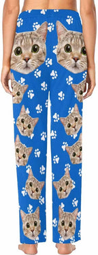 FunStudio Personalized Pajama Pants for Women Custom Photo Face Printed Pajama Bottoms with Pockets