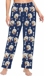 Custom Face Pajamas Pants Personalized Nightwear Bottoms for Women XS-XXL