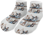 Personalized Ankle Socks with Face Custom Photo Socks Low Cut Ankle Socks Athletic Socks Valentine's Day Gifts for Women Men