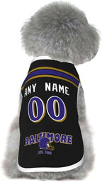 Baltimore Dog Clothes Jersey Pet Jersey Customized Any Name & Number S-5XL for Small Middle and Big Dogs