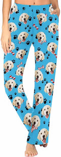 Custom Face Pajamas Pants Personalized Nightwear Bottoms for Women XS-XXL