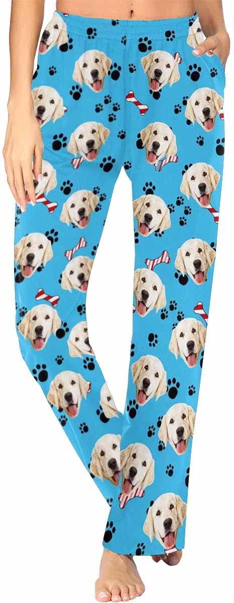 Custom Face Pajamas Pants Personalized Nightwear Bottoms for Women XS-XXL