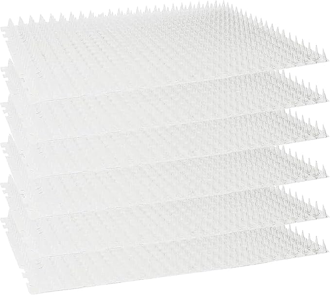 Homarden Cat Deterrent at Home - Pack of 6 Pet Deterrent Mats for Cats and Dogs - Indoor and Outdoor Spike Mats for Pet Training - Durable, Lightweight, Cut-to-Size Design - White, 16.5 x 13.2 Inches