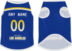 Los Angeles Custom Pet Jersey Dog Clothes Jersey Various Sizes Customized Any Name & Number for Small & Middle and Big Dogs