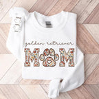 CHILLEVER Personalized Embroidered Dog Mom Sweatshirt, Dog Mama Crewneck, Gift for Mom, Pet Name On The Sleeve