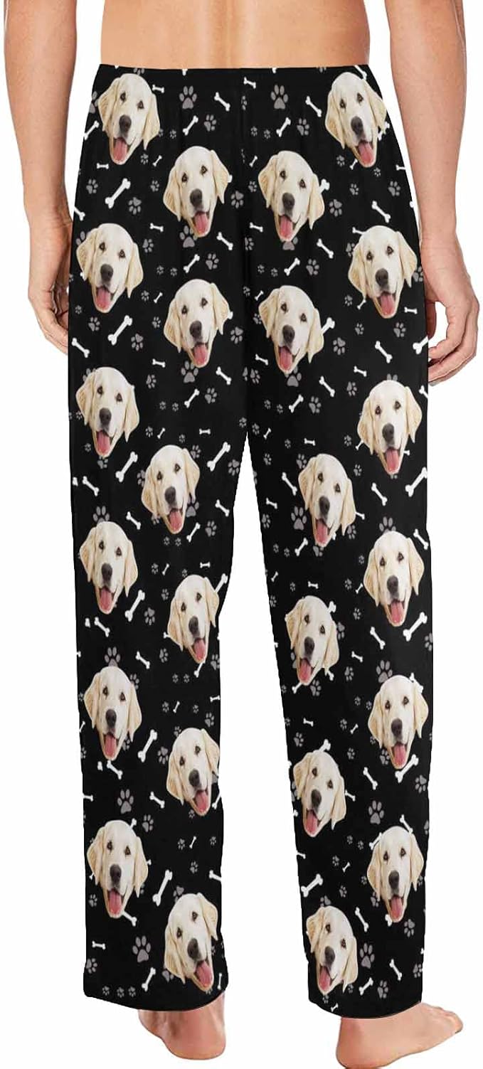 MyPupSocks Personalized Face Pajamas Pants Photo Pajama Bottoms for Men S-XXL