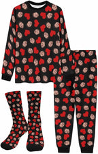 Artsadd Personalized Pajamas with Faces for Women Men Custom Christmas Pajamas Gifts for Family Couple, Funny Photo Pjs