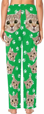 FunStudio Personalized Pajama Pants for Women Custom Photo Face Printed Pajama Bottoms with Pockets