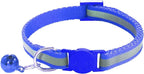 2 Pack Breakaway Cat Collars with Bells, Reflective Design and Claw Print Design, Safety Buckle, Adjustable 7.5-12.5 Inches for Kittens & Cats (Navy Blue)