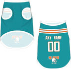Miami Dog Clothes Jersey Pet Jersey Customized Any Name & Number S-5XL for Small Middle and Big Dogs