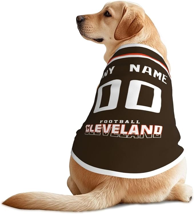 Clevel and Custom Pet Jersey Dog Clothes Jersey Various Sizes Customized Any Name & Number for Small & Middle and Big Dogs
