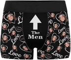 M YESCUSTOM Custom Faces Funny Short Briefs Gift for Husband Underwear