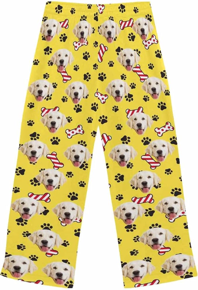 Custom Face Pajamas Pants Personalized Nightwear Bottoms for Women XS-XXL