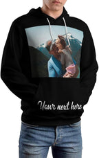 Artsadd Custom Face Unisex athletic Pockets Sweatshirt Loose Hoodie Custom Christmas Long Sleeve Sweatshirt Hooded Pullover