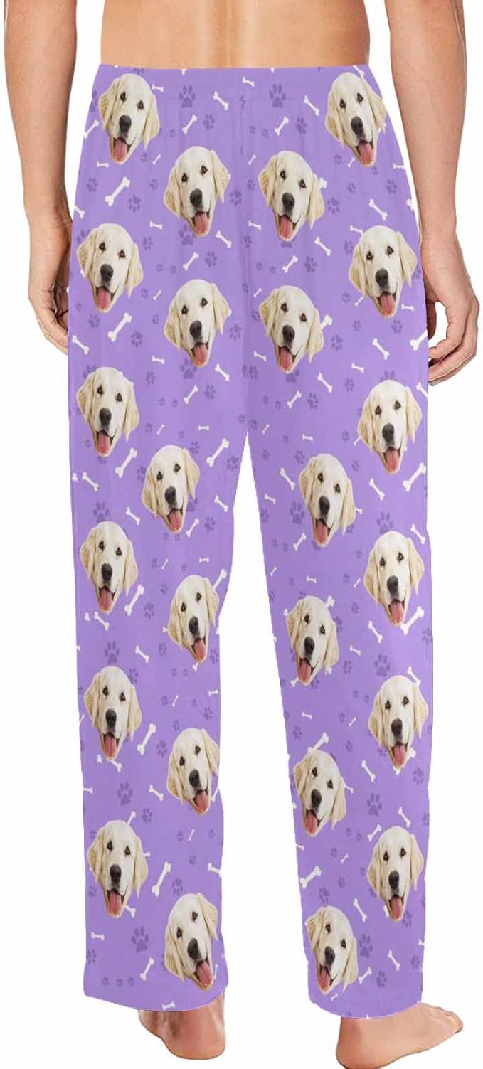 MyPupSocks Personalized Face Pajamas Pants Photo Pajama Bottoms for Men S-XXL