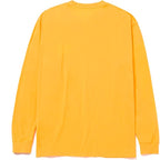 Caterpillar Trademark Banner Long Sleeve Tee Shirts for Men with Center Back Neck Wire Management Loop and Cat Workwear Logo