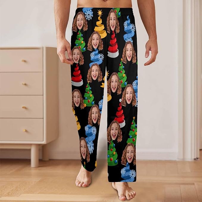 Custom Pajama Pants for Men, Personalized PJ Pants with Photos, Custom Mens Pajama Shorts, Gifts for Dad Husband
