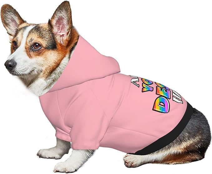 Dog Hoodie Design Your Own Personalized Pet Hoodies Small Pets Wear Shirt Customized Dog Clothes Custom Hooded Sweatshirt Pullover Text Image Dogs Puppy Cat and Kitten, Light Pink, XL,